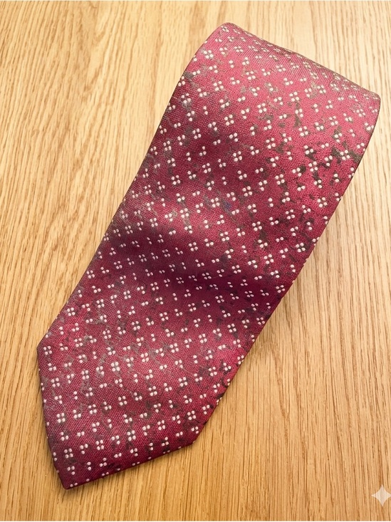 Hugo Boss Other - Hugo Boss Classic Burgundy Men's Silk Tie with Micro Dot Pattern 3” wide